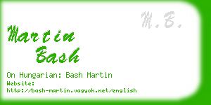 martin bash business card